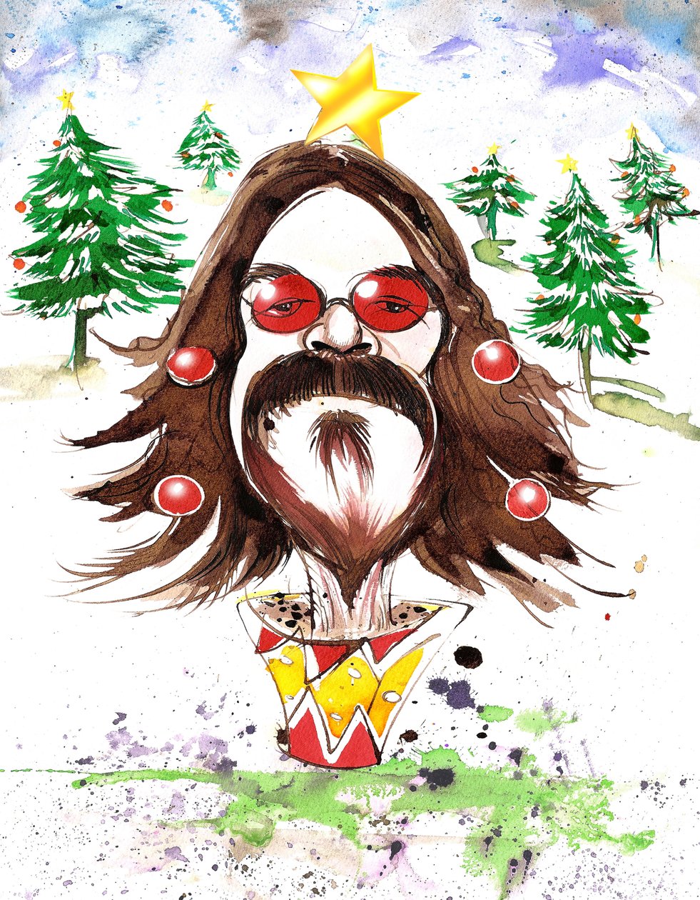 Roy Wood - karikatuur door Neale Osborne