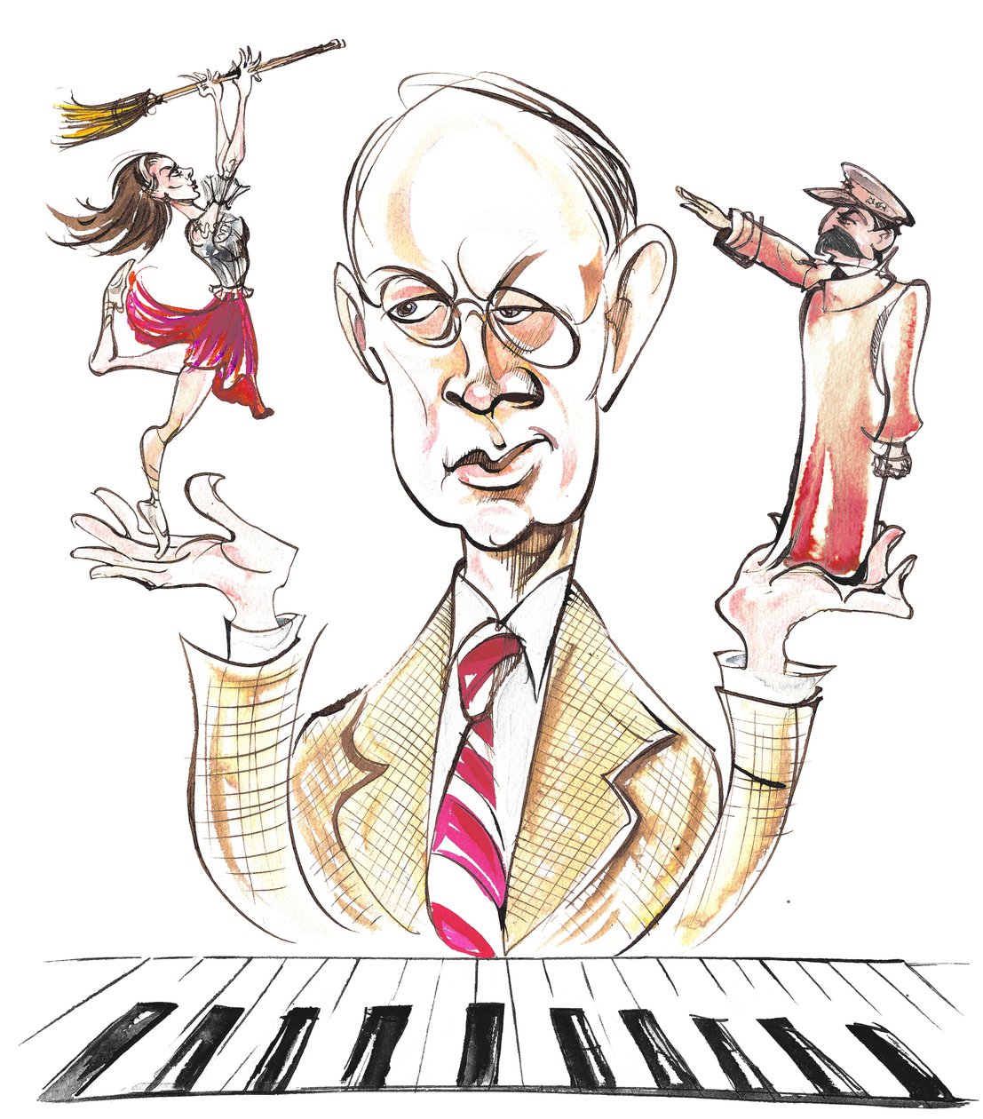 Sergey Prokofiev - karikatuur door Neale Osborne