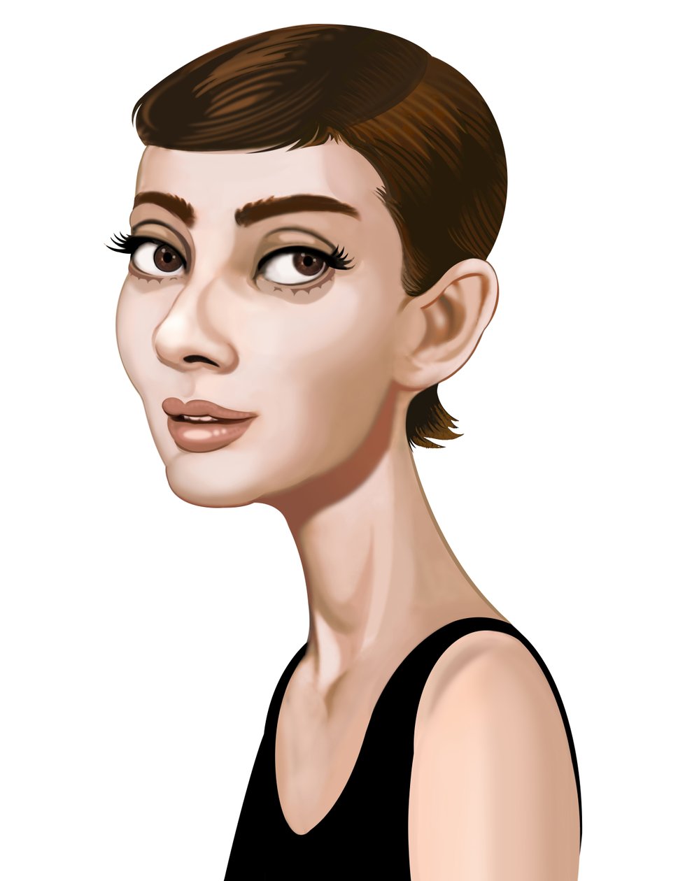 Audrey Hepburn, 2021 (digitaal) door Neale Osborne