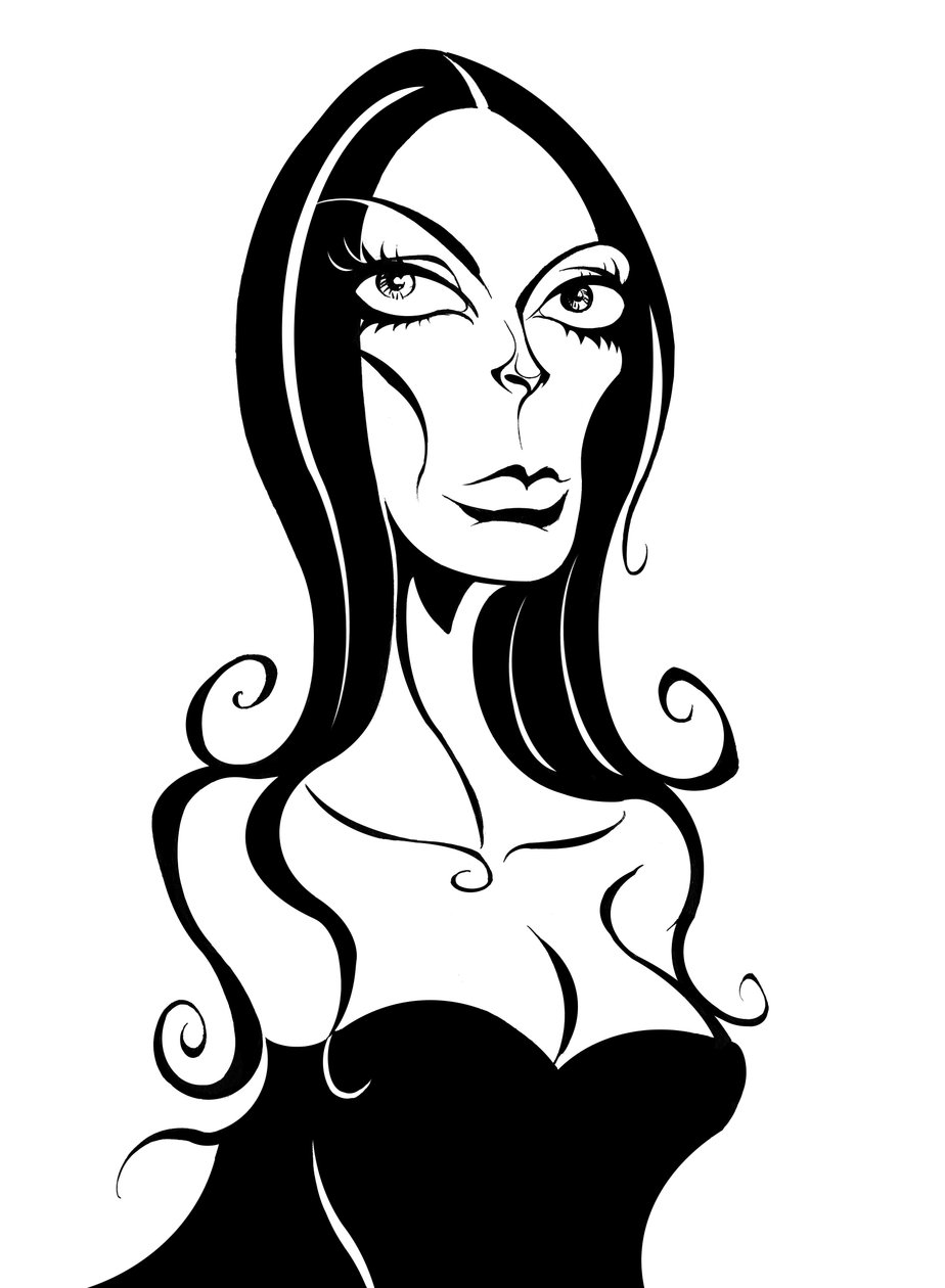 Barbara Steele, 2025 (inkt / digitaal) door Neale Osborne