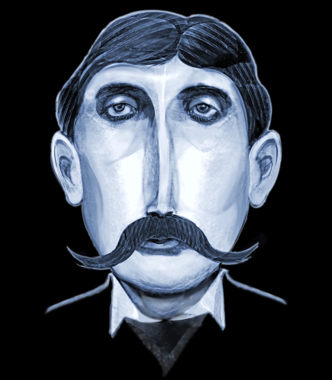 Marcel Proust, 2021 (digitaal) door Neale Osborne