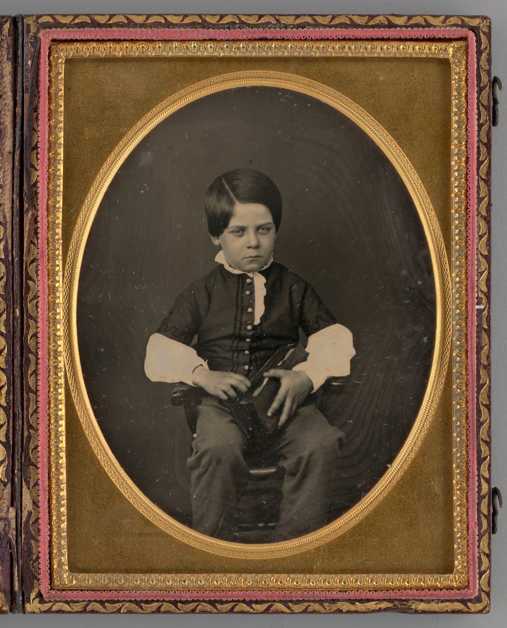 Ongetiteld Portret van een Zittende Jongen, 1853 door Nelson