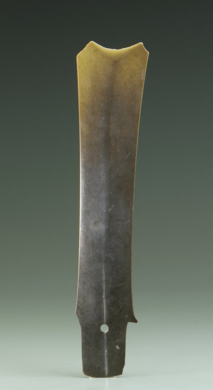 Gespleten beitel (zhang), Qijia Cultuur, ca. 2500-2000 v.Chr. door Neolithic Period Chinese School