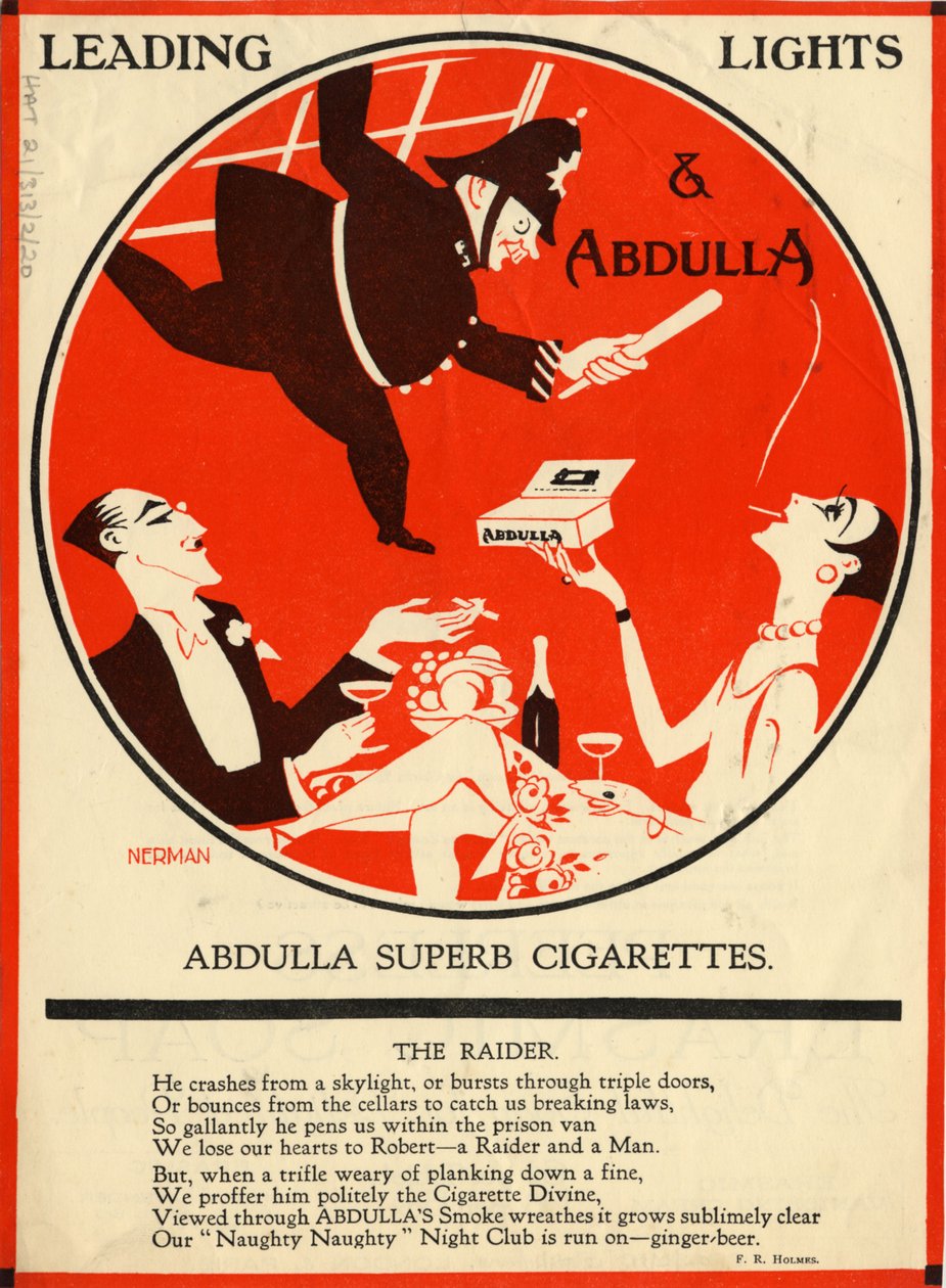 Abdulla Sigaretten, 1920s door Nerman