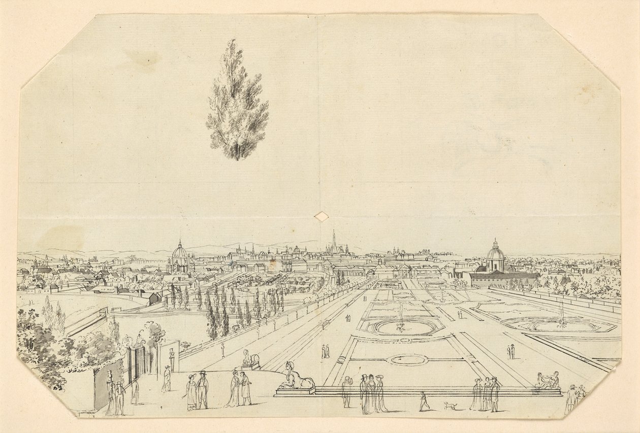 Uitzicht op Wenen vanaf het Belvedere door Leopold Blonder