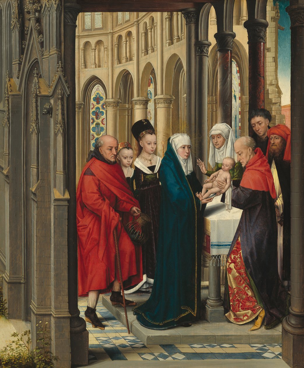 De presentatie in de tempel door Netherlandish Master of the Prado