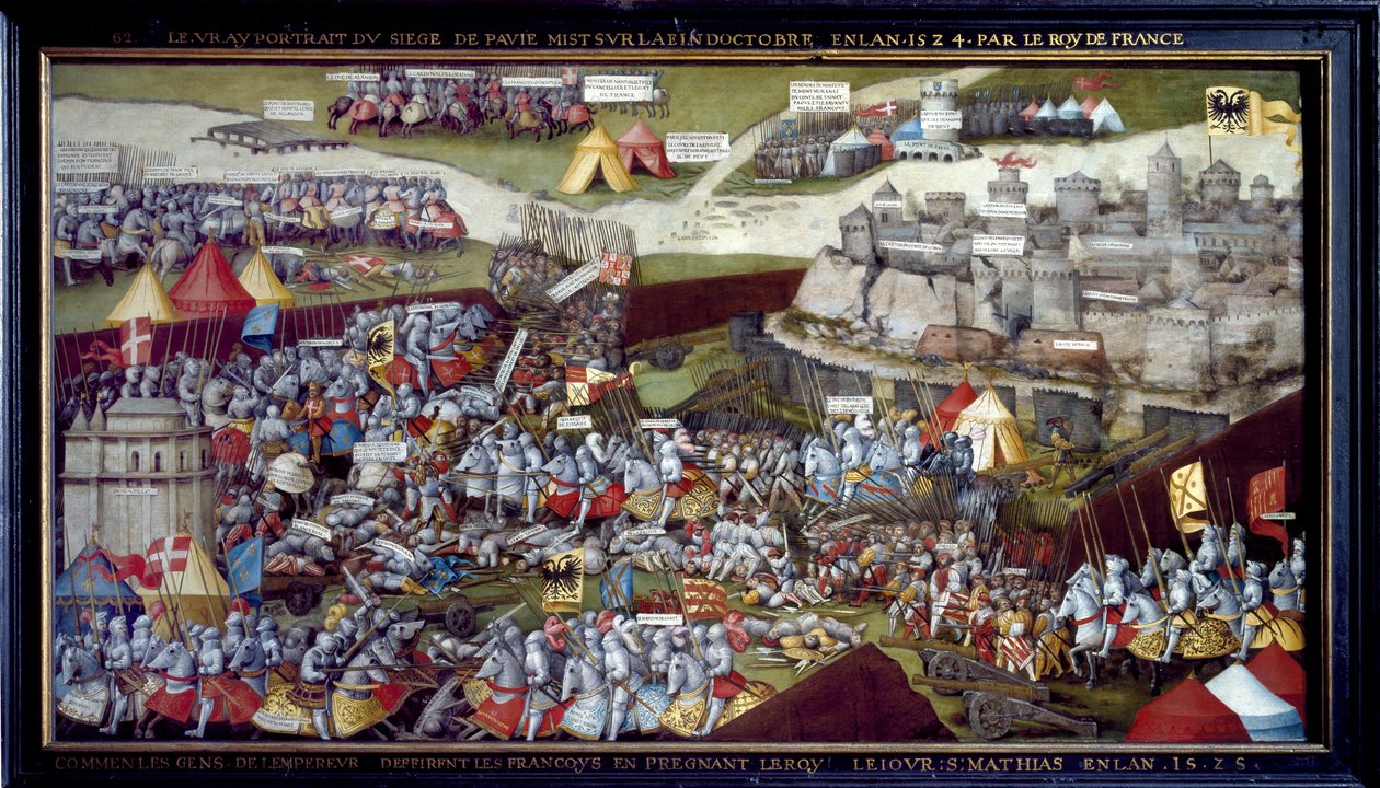 Het Beleg en de Slag bij Pavia, 1525 - 1528 door Netherlandish School