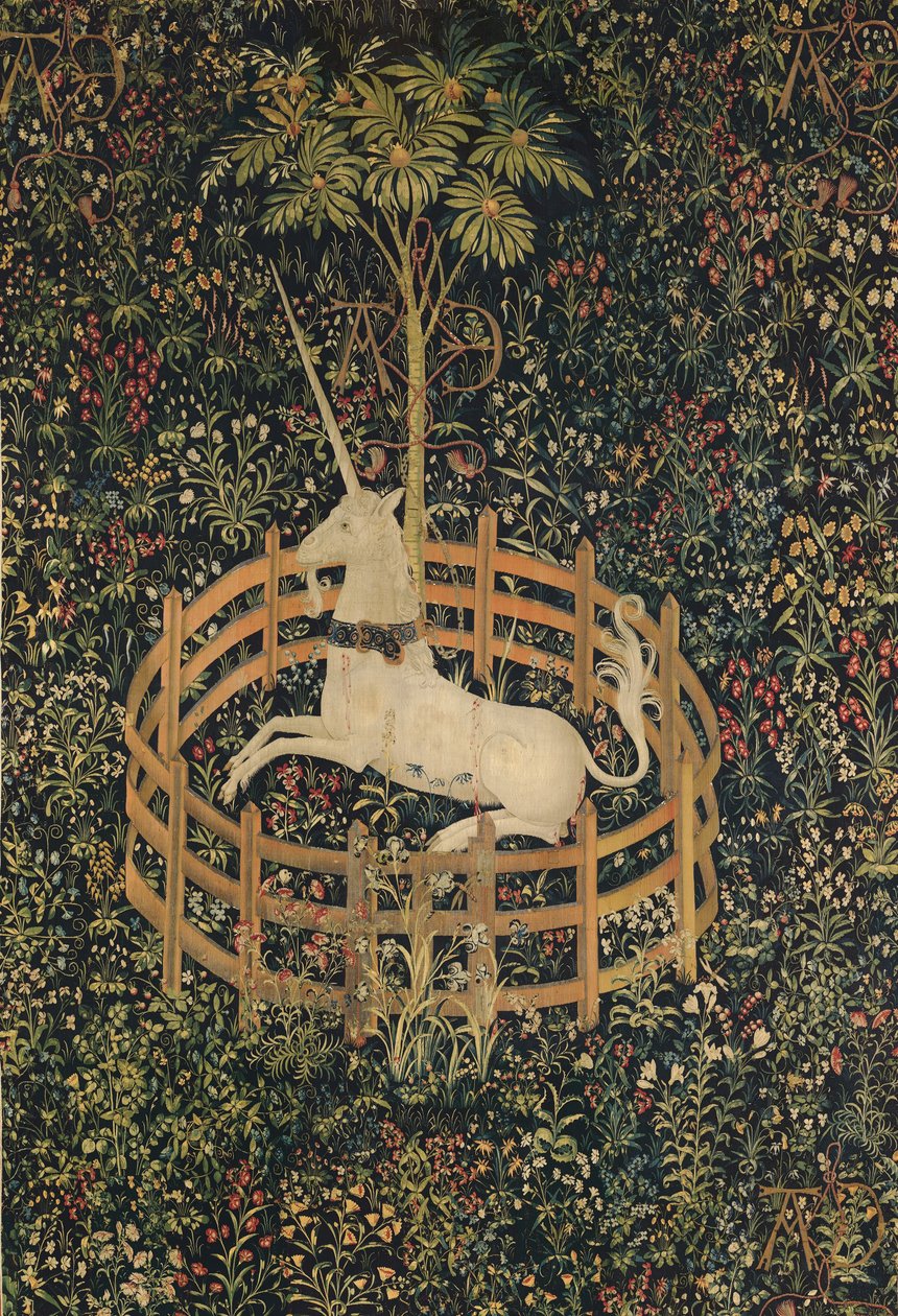 De eenhoorn in gevangenschap, c.1500 door Netherlandish School