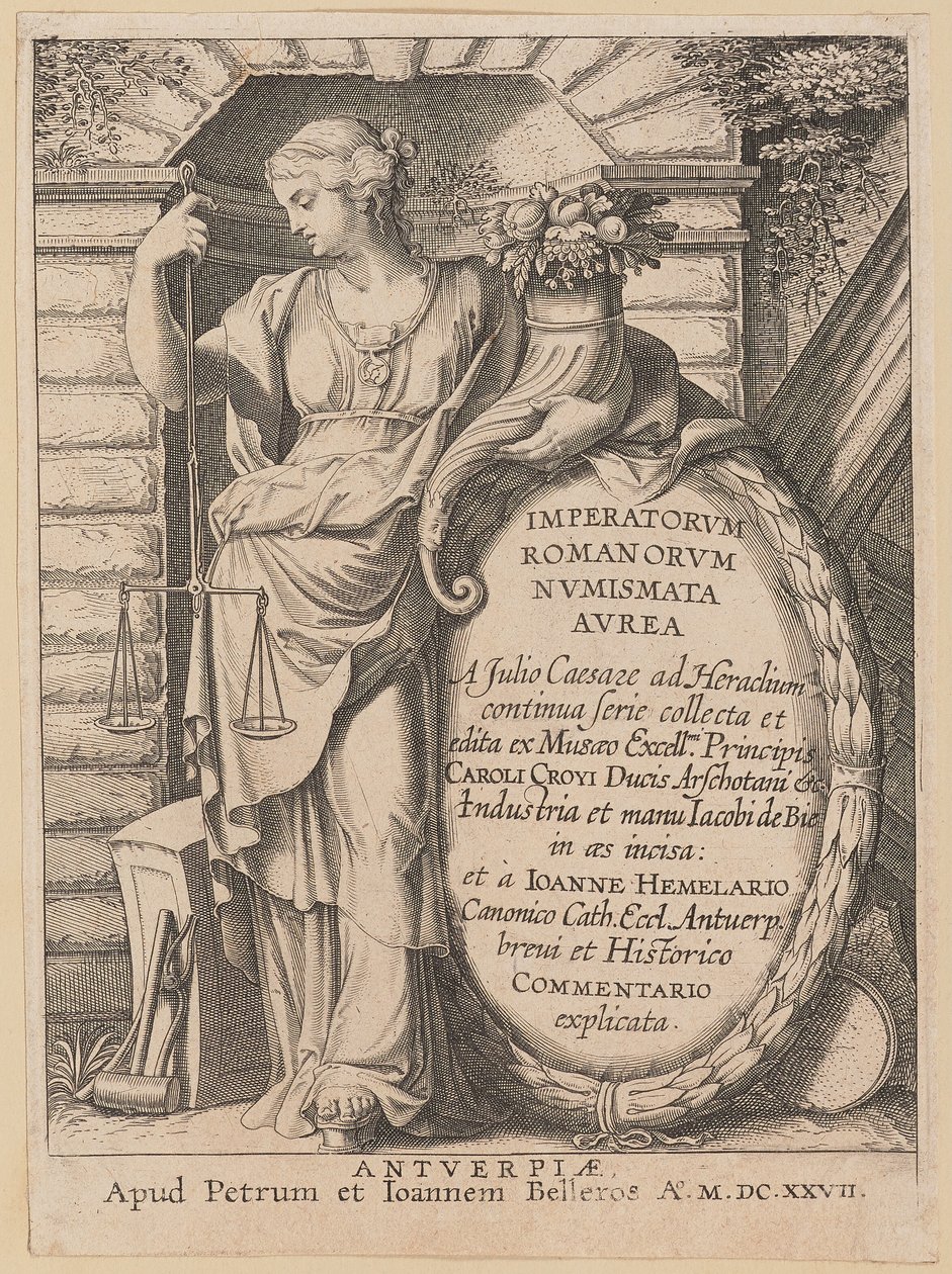 Titelpagina voor Imperatorvm Romanorvm Nvmismata Avrea door Netherlandish 17th Century after Sir Peter Paul Rubens