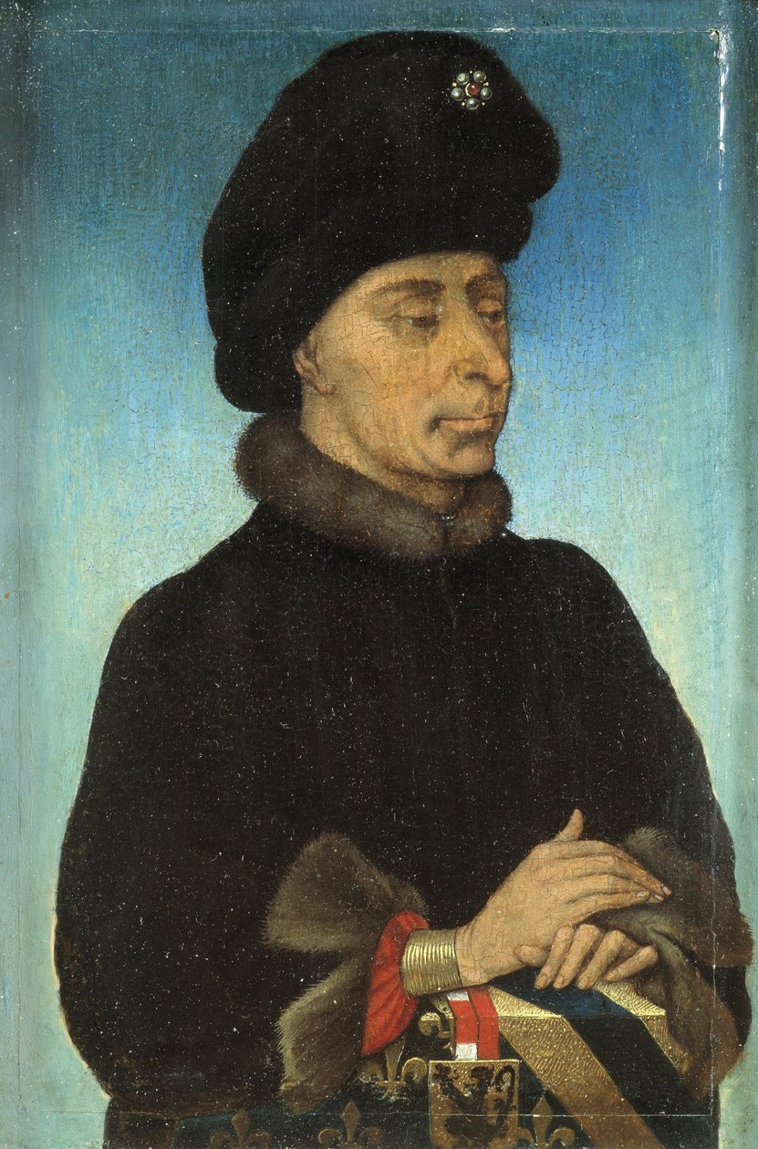 Portret van Jan zonder Vrees, hertog van Bourgondië, midden 15e eeuw door Netherlandish Master