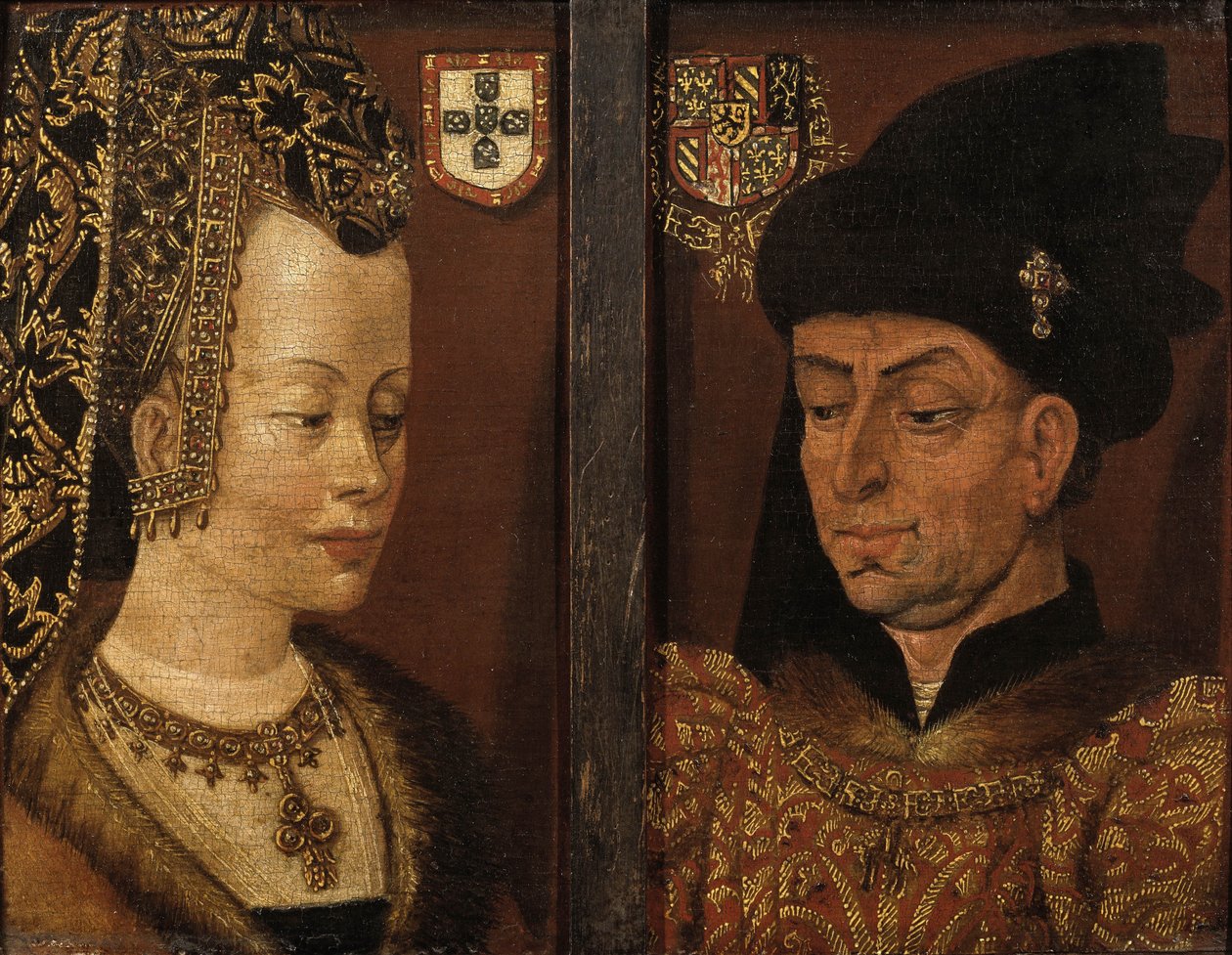 Portretten van Filips de Goede en Isabella van Portugal, 16e eeuw door Netherlandish Master