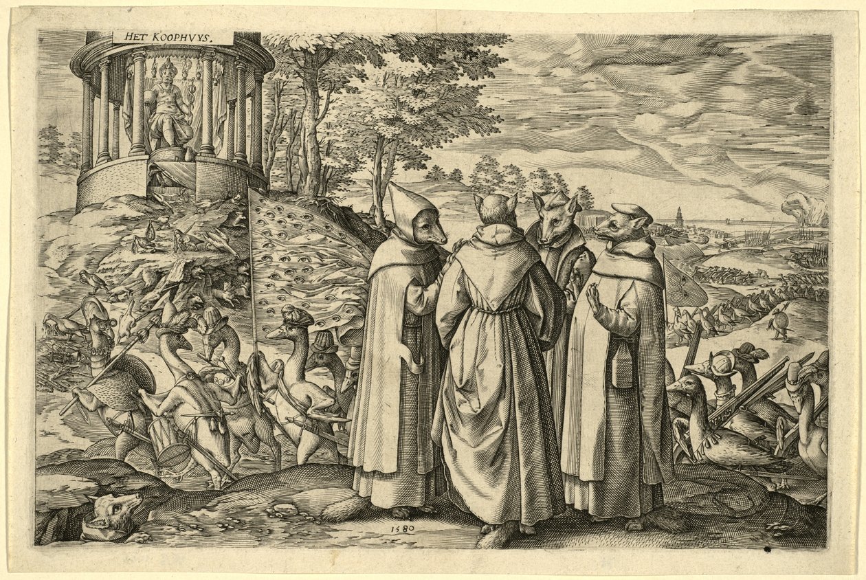 Allegorie van de Nederlaag van de Hertog van Alva bij Brielle door Netherlandish School