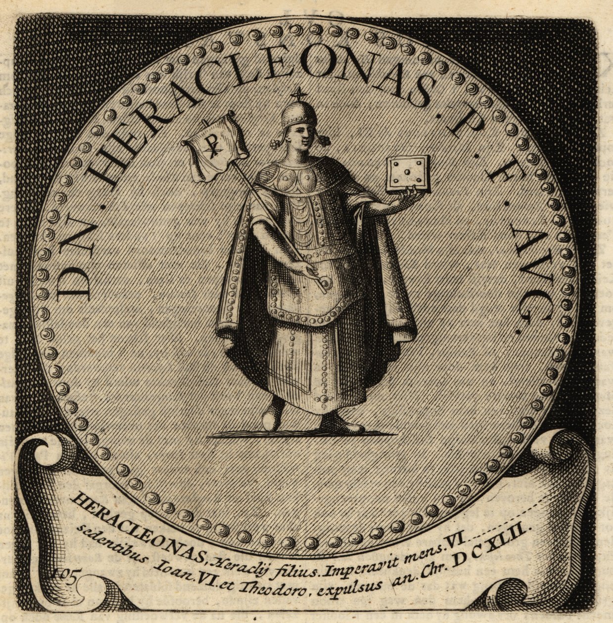 Portret van Byzantijnse keizer Heraklonas door Netherlandish School