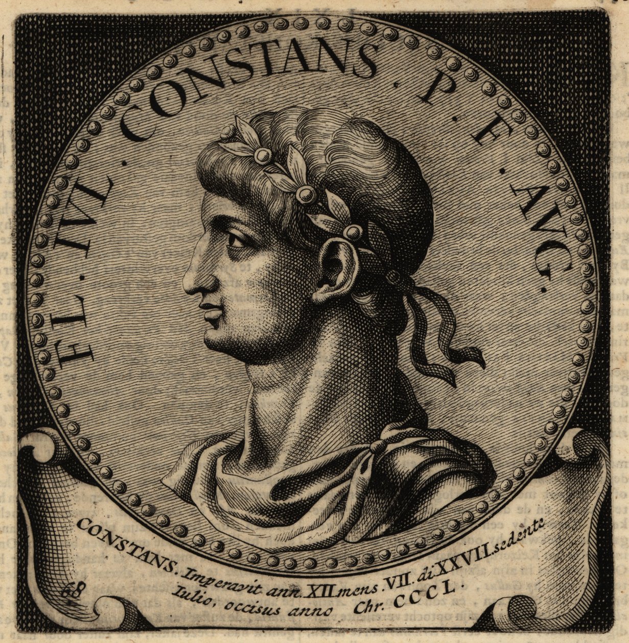 Portret van Romeinse keizer Constans I door Netherlandish School