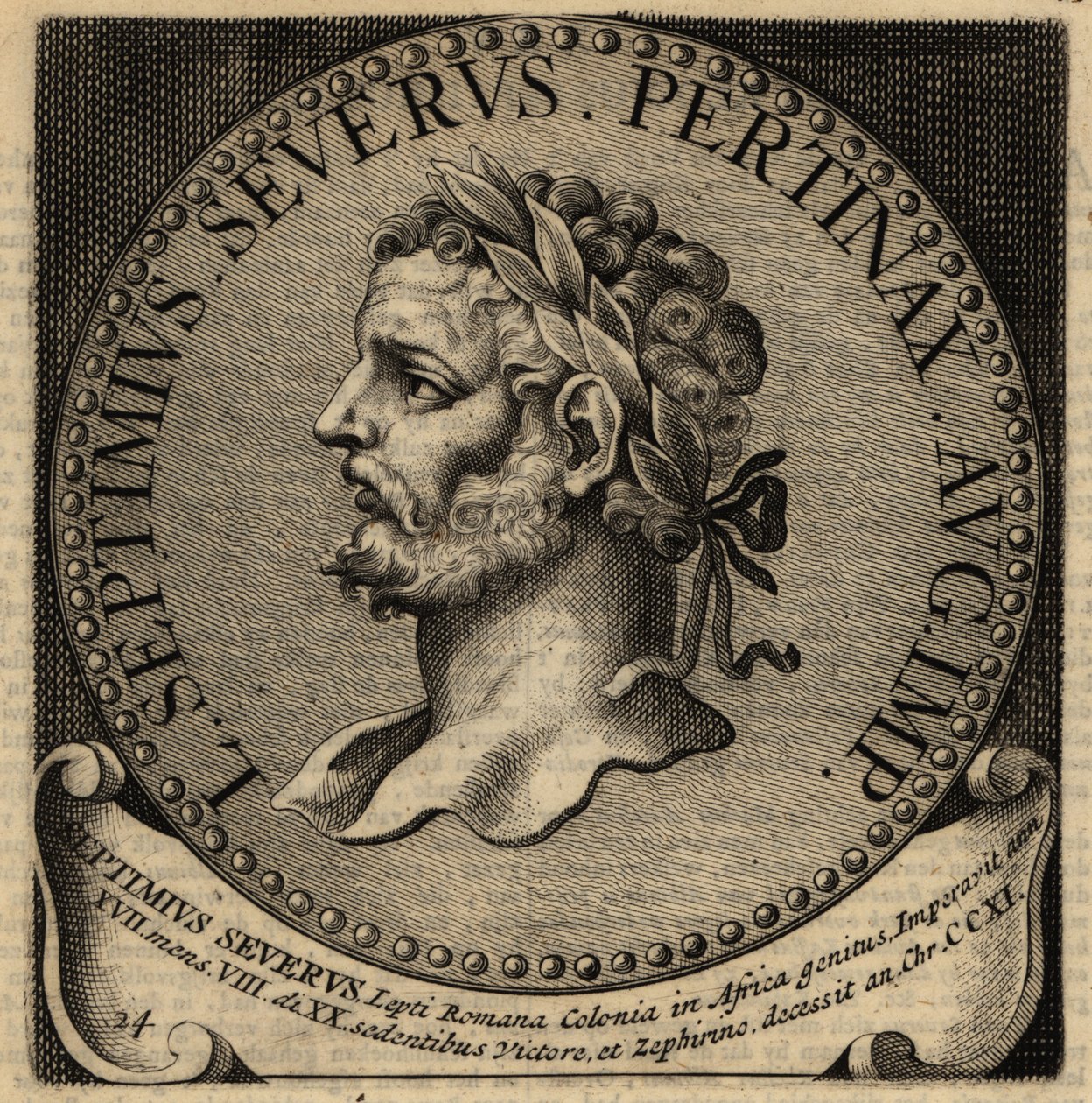 Portret van Romeinse keizer Septimius Severus door Netherlandish School