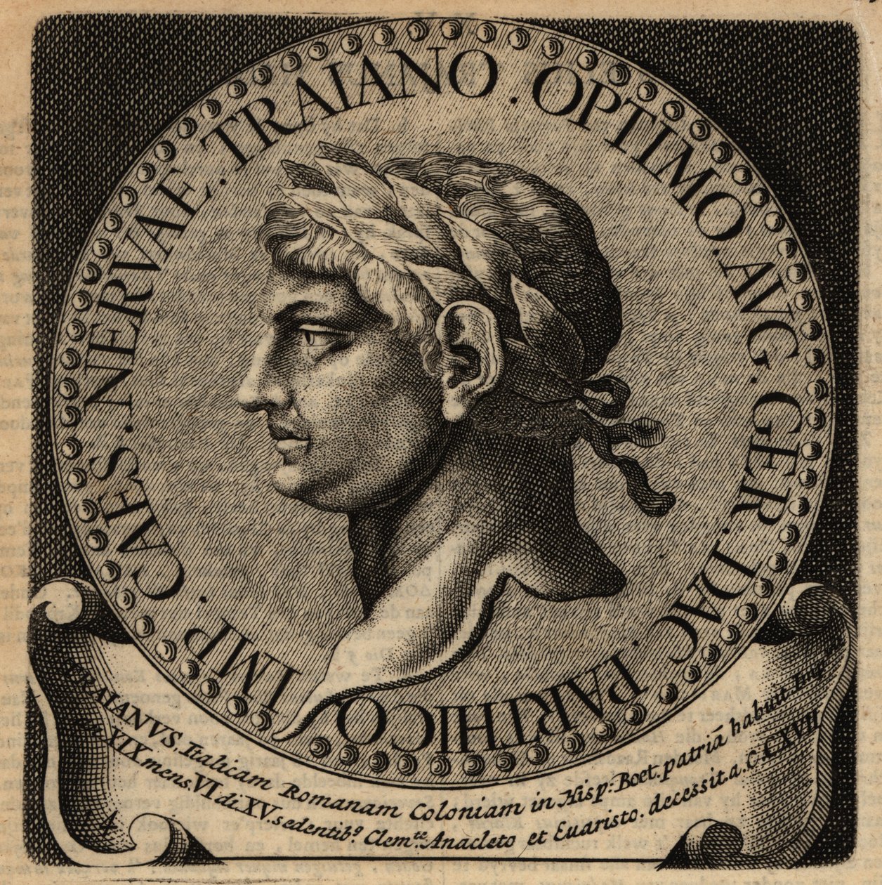 Portret van Romeinse keizer Trajanus door Netherlandish School