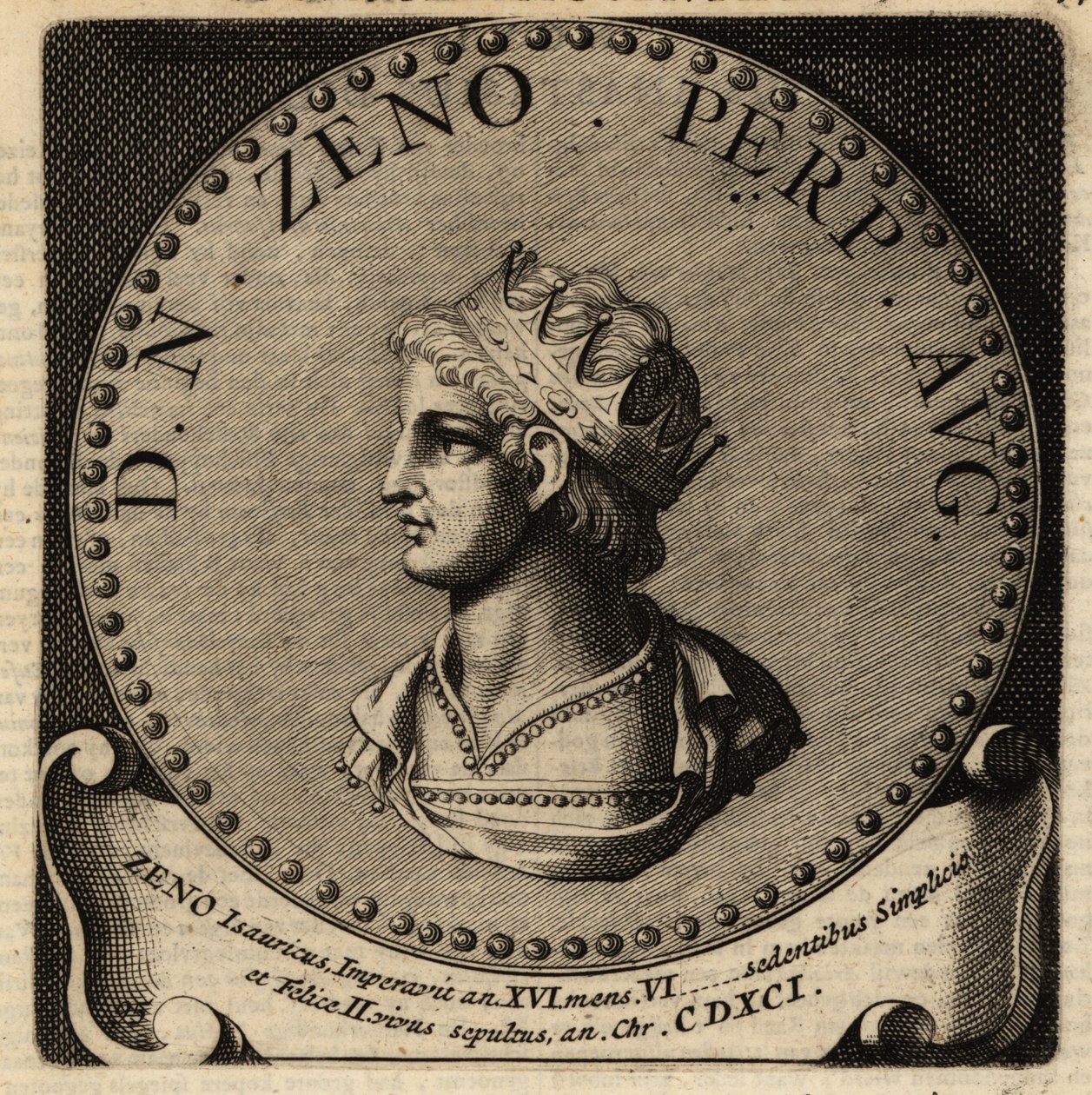 Portret van Romeinse keizer Zeno door Netherlandish School