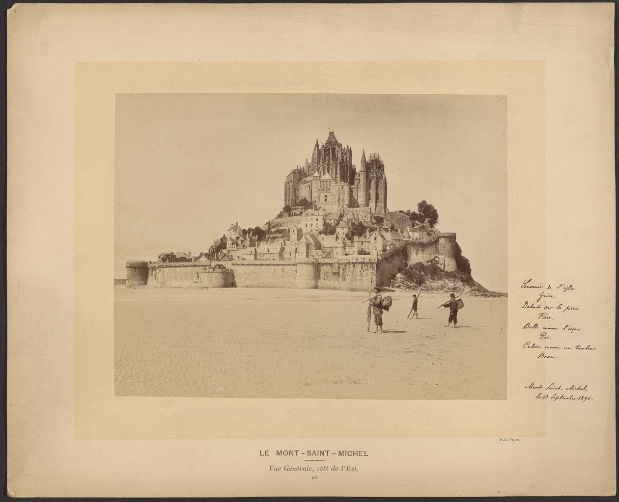 Mont-Saint-Michel, algemeen zicht, oostkant door Neurdein freres