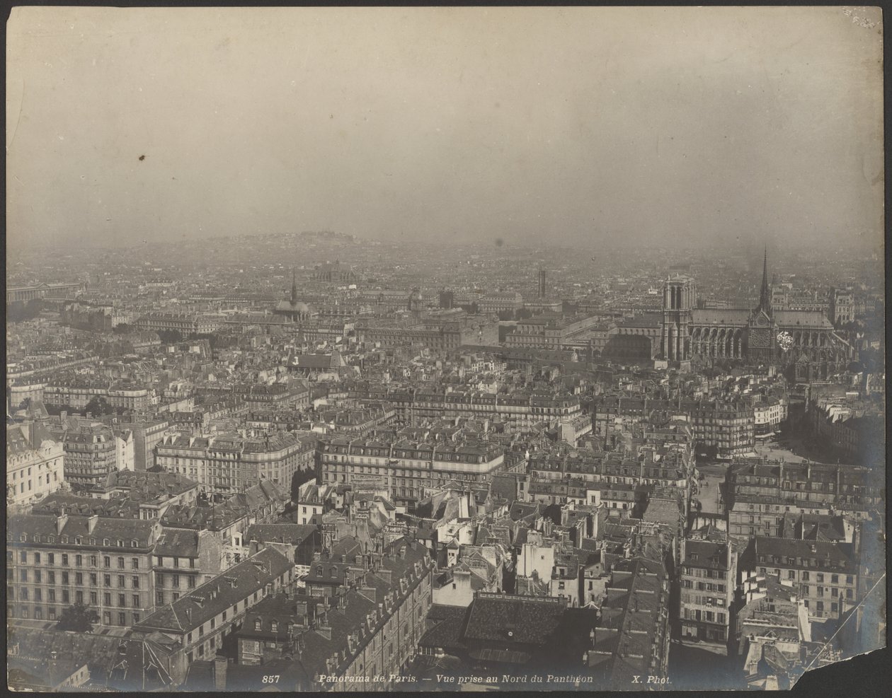Panorama van Parijs - Gezien vanaf het noorden van het Pantheon door Neurdein freres