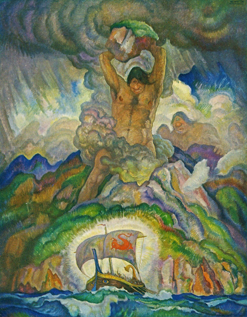 Polyphemus, de Cycloop door Newell Convers Wyeth