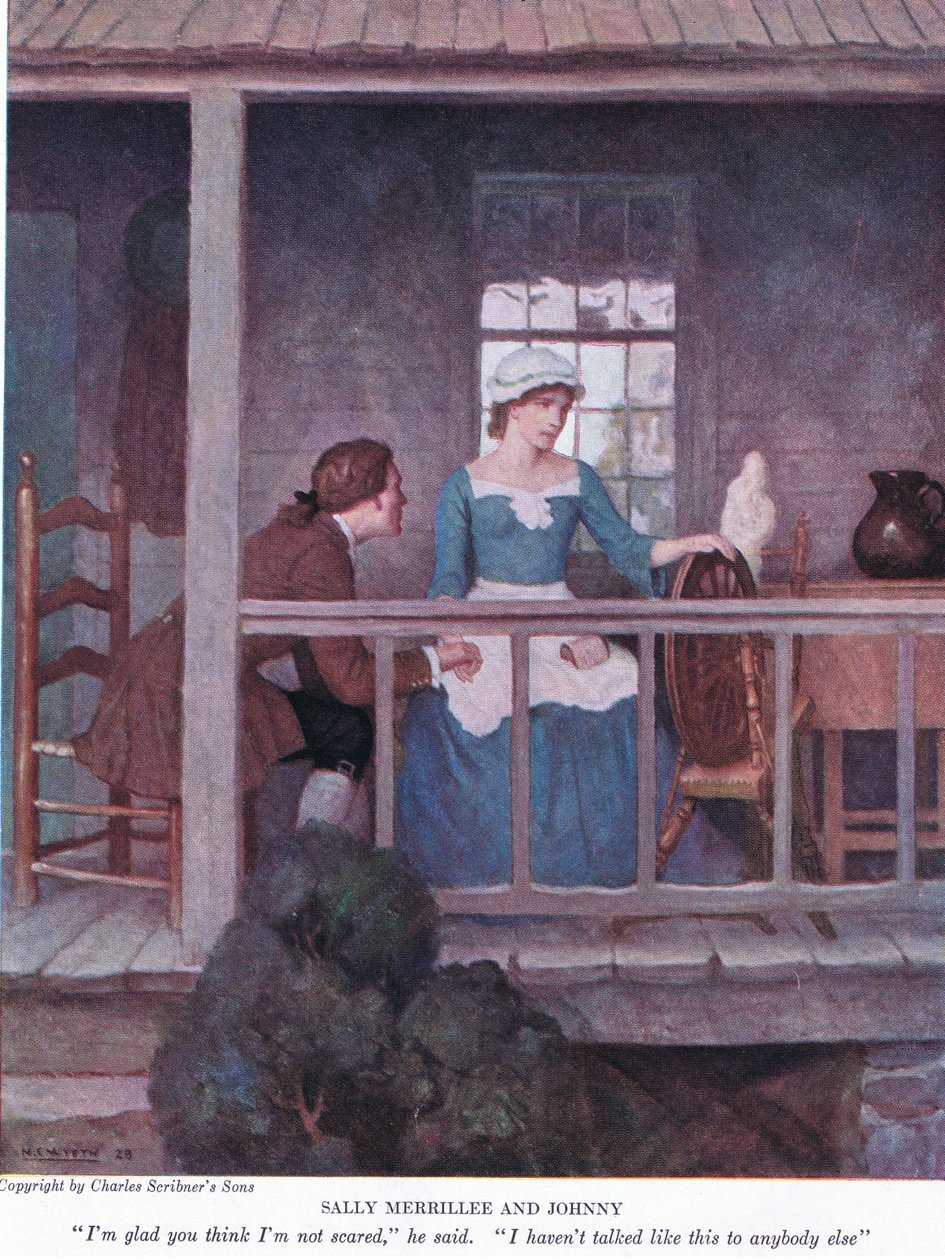 Sally Merrillee en Johnny: Ik ben blij dat je denkt dat ik niet bang ben, zei hij. Ik heb zo met niemand anders gepraat door Newell Convers Wyeth
