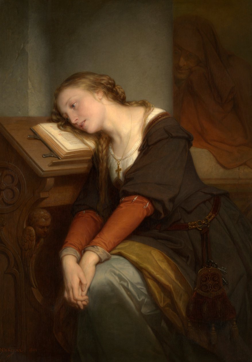 Margaretha in de kerk door Nicaise de Keyser