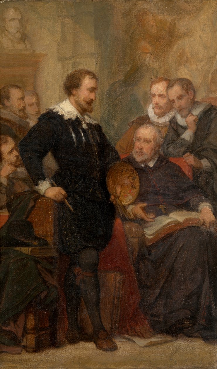 Peter Paul Rubens in zijn studio door Nicaise de Keyser