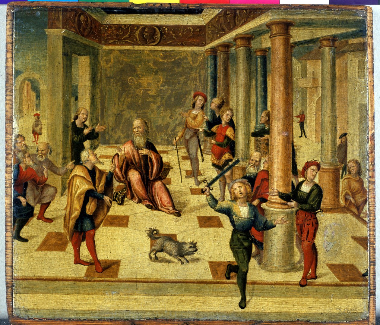 Scène uit de Romeinse geschiedenis door Niccolo the Younger Giolfino