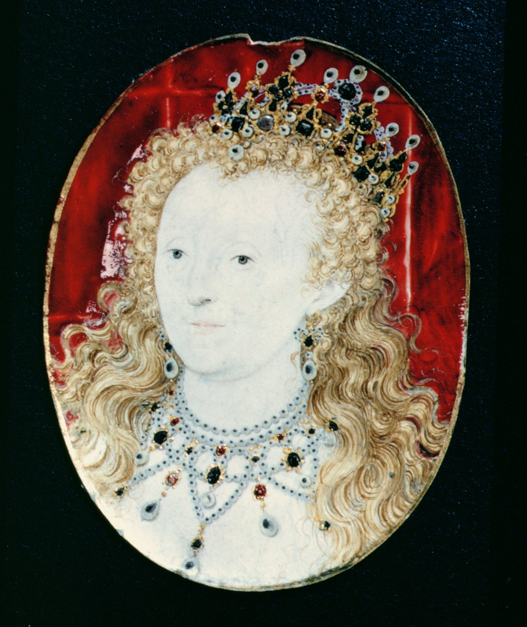 Miniatuur van koningin Elizabeth I door Nicholas Hilliard