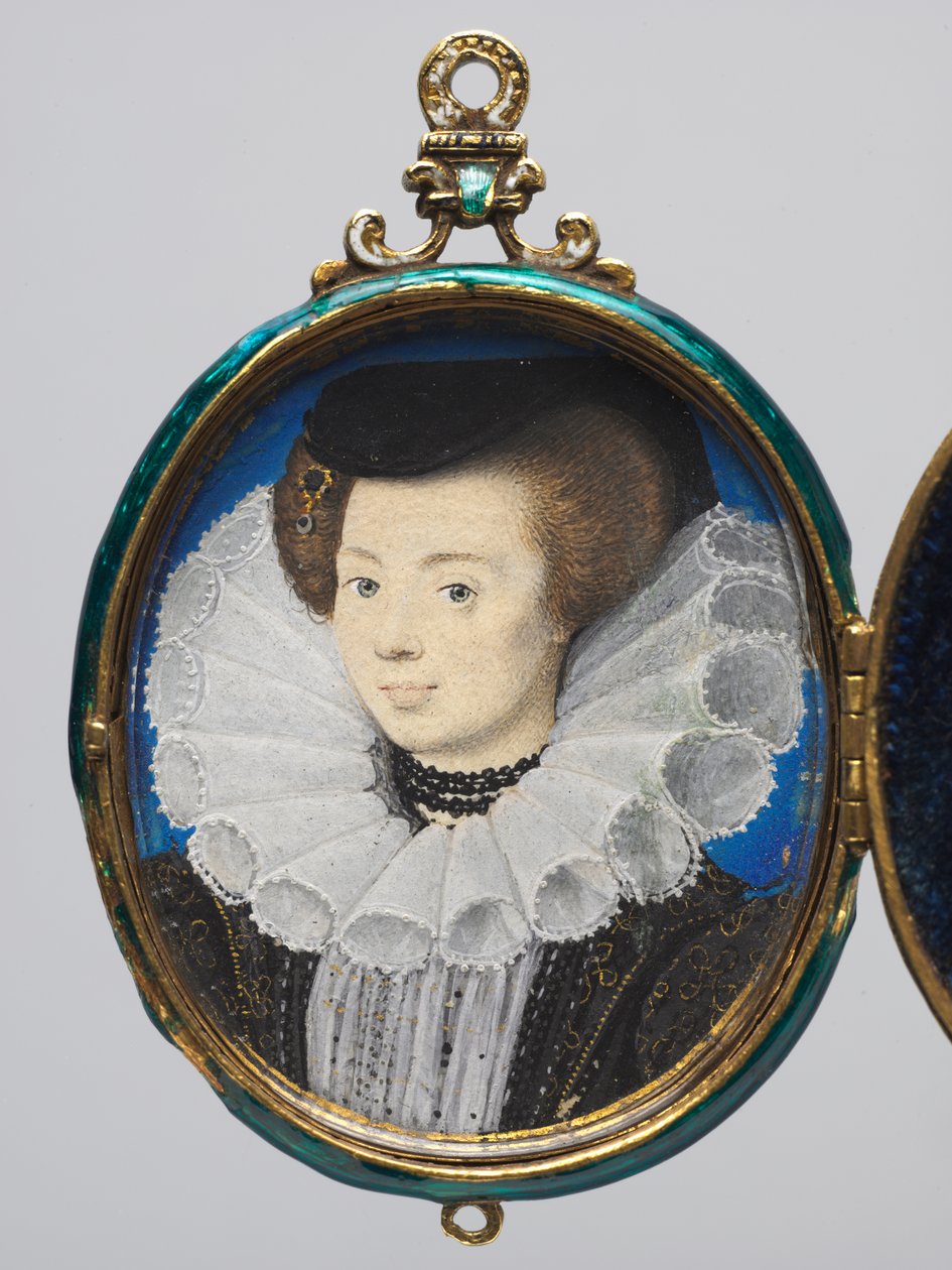 Portret van een vrouw door Nicholas Hilliard