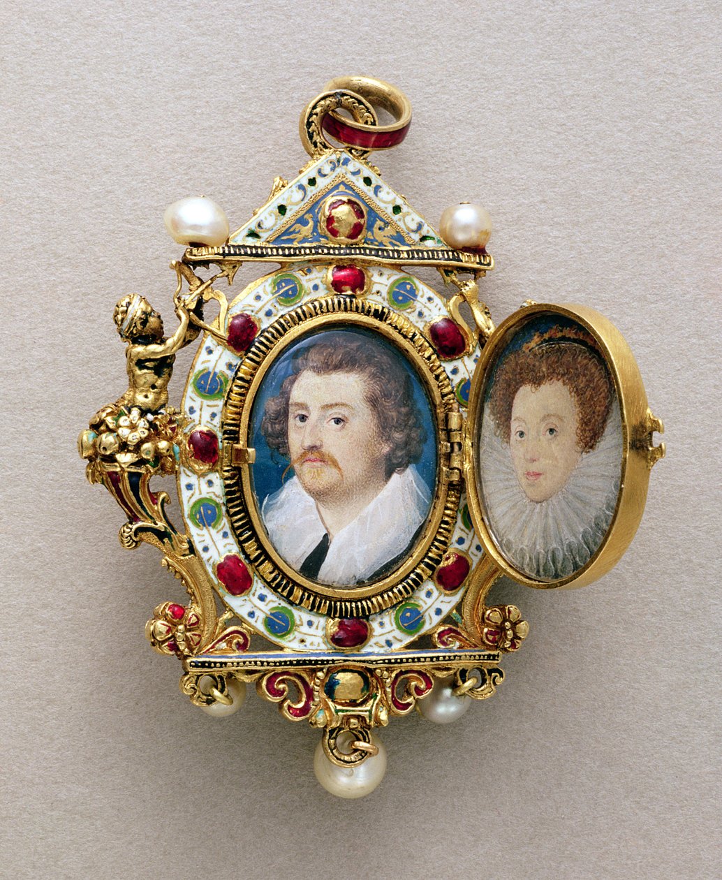 Portretten van onbekende man en vrouw, c.1590 door Nicholas Hilliard