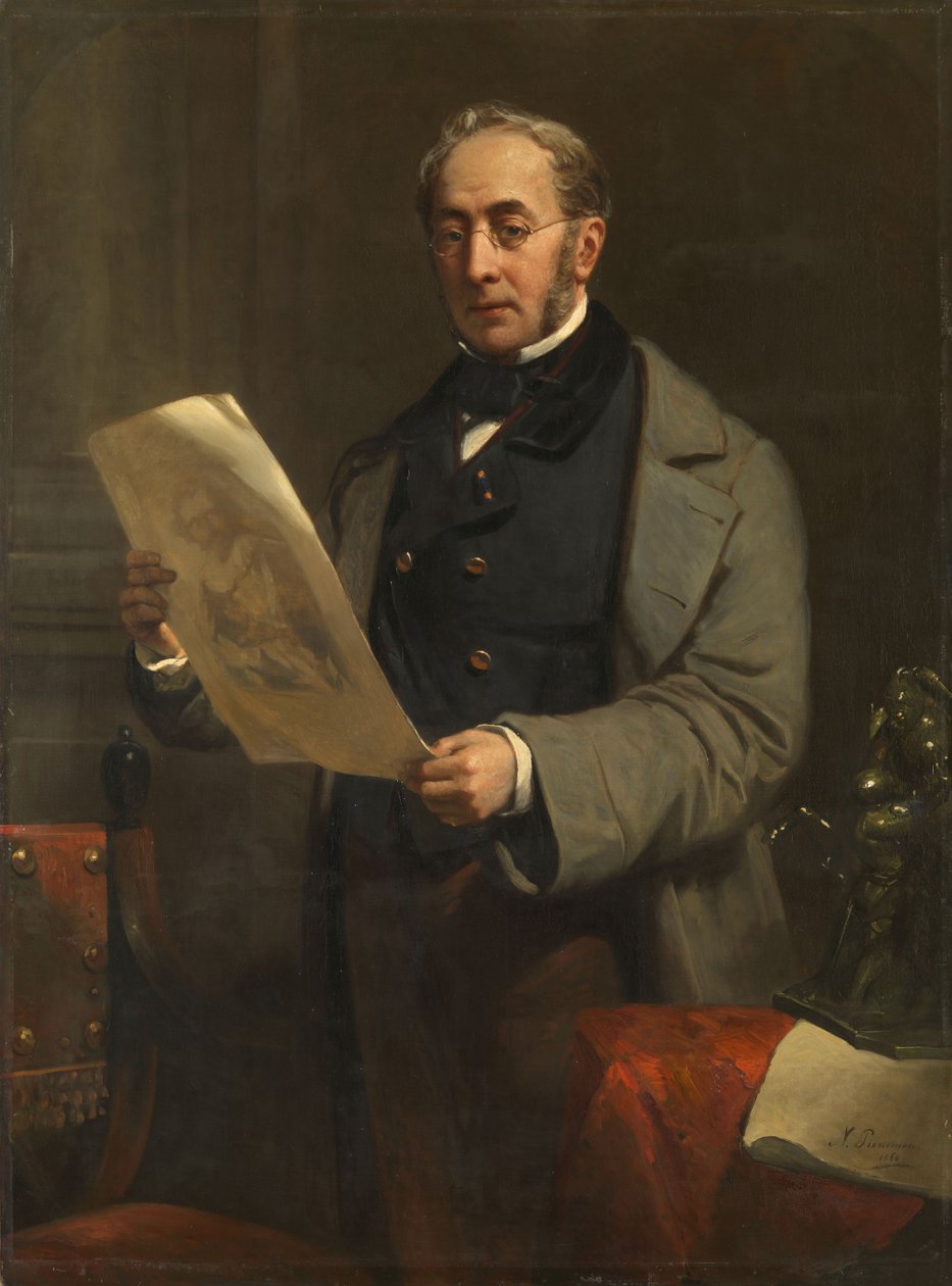 Portrait of Jacob de Vos Jacobszoon door Nicholas Pieneman