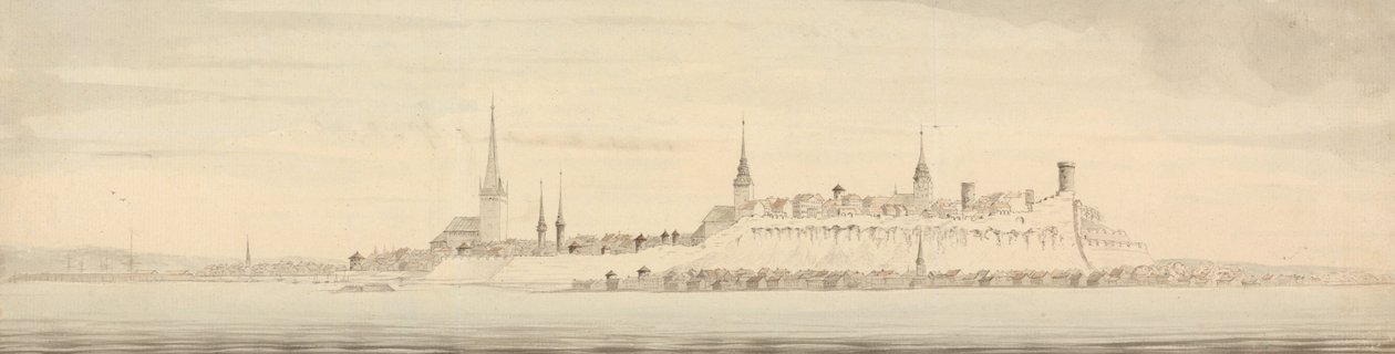 Uitzicht op Revel, hoofdstad van Estland door Nicholas Pocock