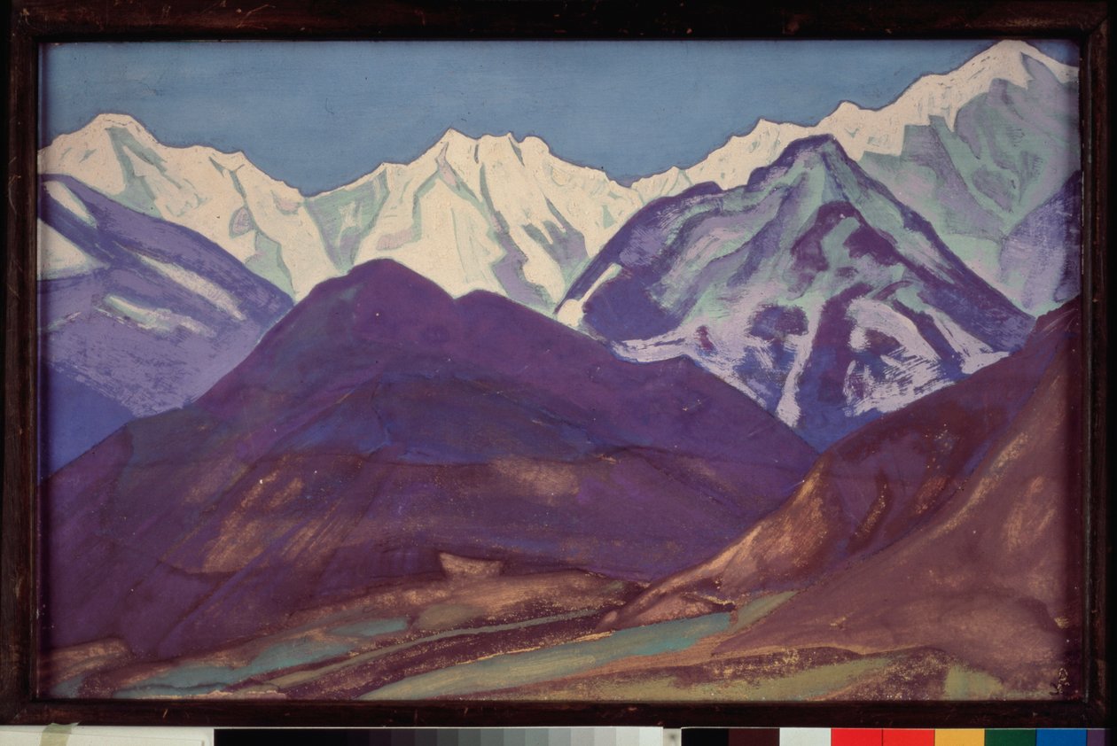 De Kuluta (Kulu-vallei, Himalaya-massief) (India). Werk van Nicolas Roerich (1874-1947) door Nicholas Roerich