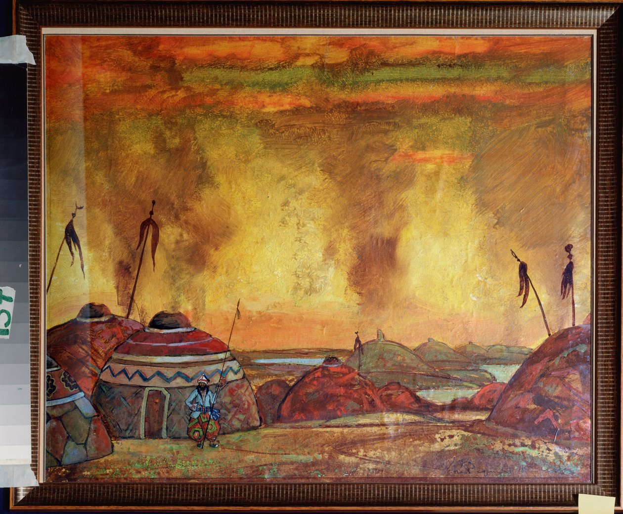 Het Polovtsiaanse kamp. Decorontwerp voor de opera Prins Igor van Alexander Borodin door Nicholas Roerich