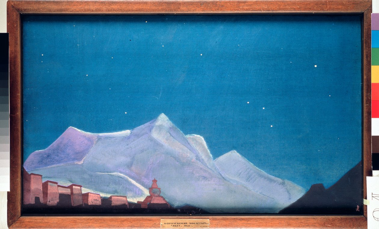 Het koninklijk klooster van Hemis, in Tibet door Nicholas Roerich