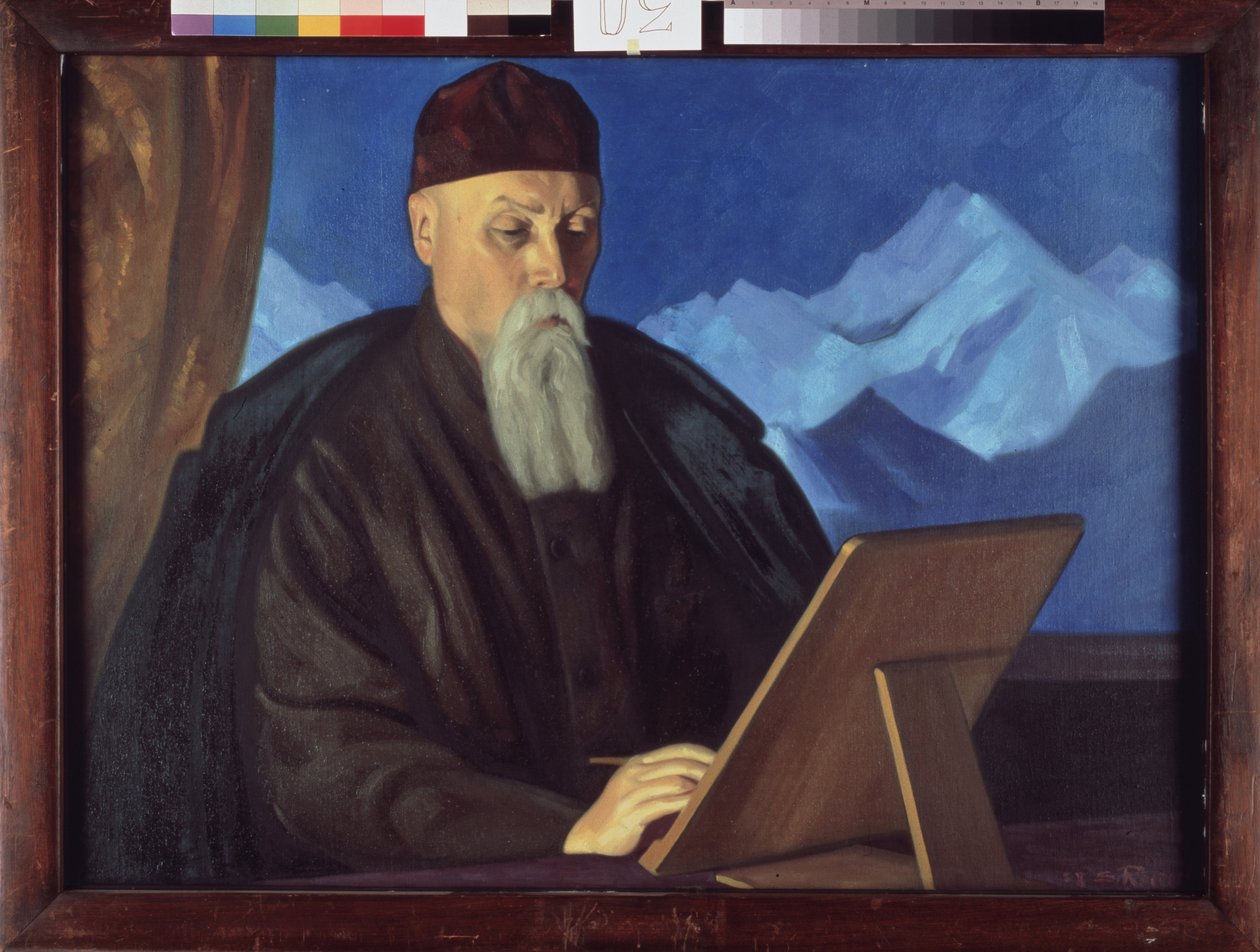 Portret van de kunstenaar Nicolas Roerich (1874-1947) door Nicholas Roerich