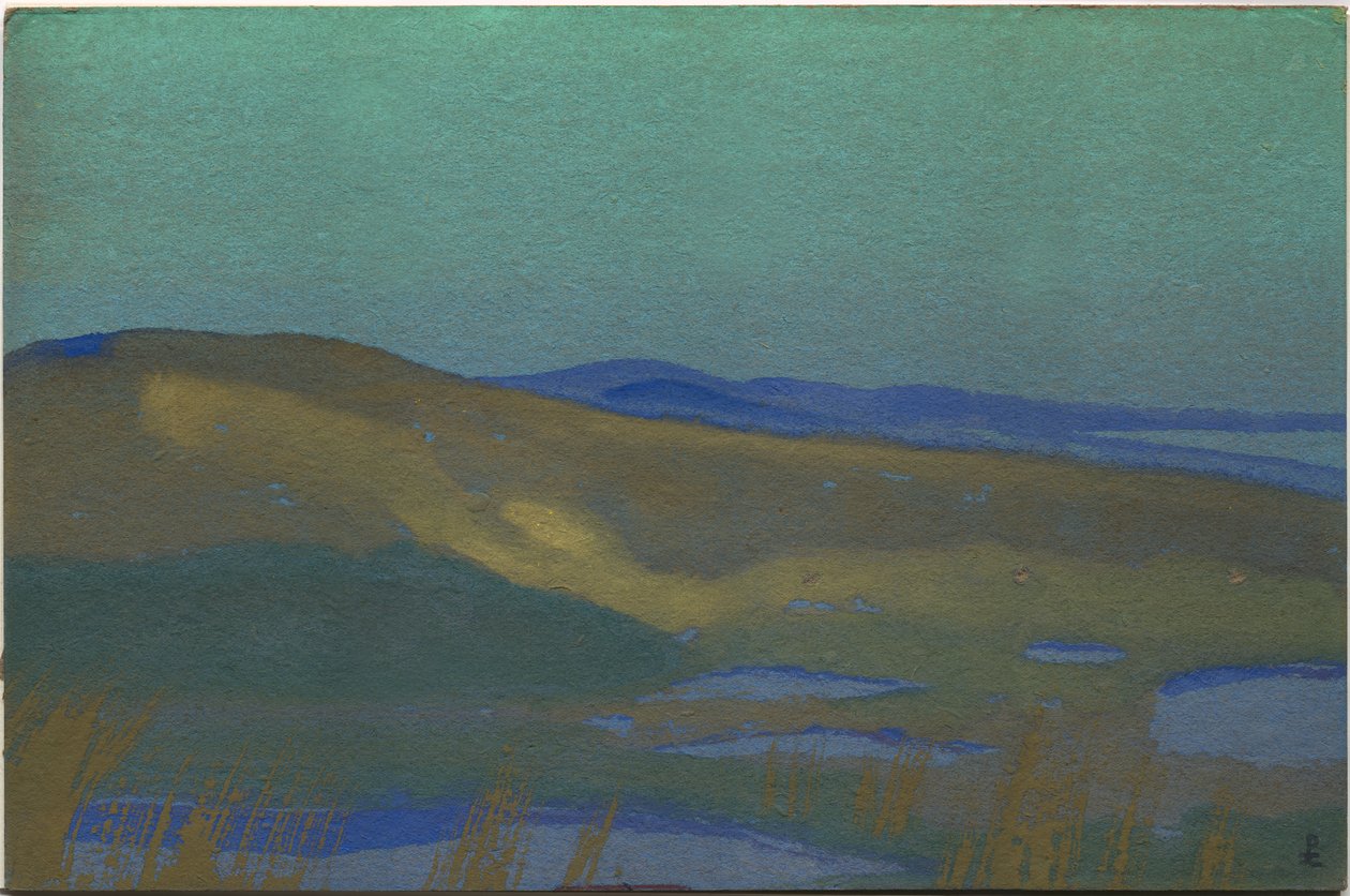 Moerassen van Tsaidam, 1936 door Nicholas Roerich