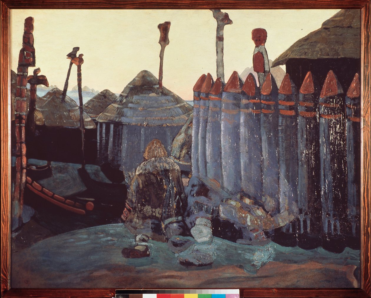 Een heidense heuvel. (Middeleeuwen, Oekraïne). Werk van Nicolas Roerich (1874-1947) door Nicholas Roerich