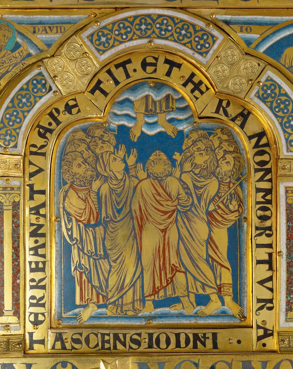 De Hemelvaart van Christus, van het altaar van Verdun ... door Nicholas of Verdun