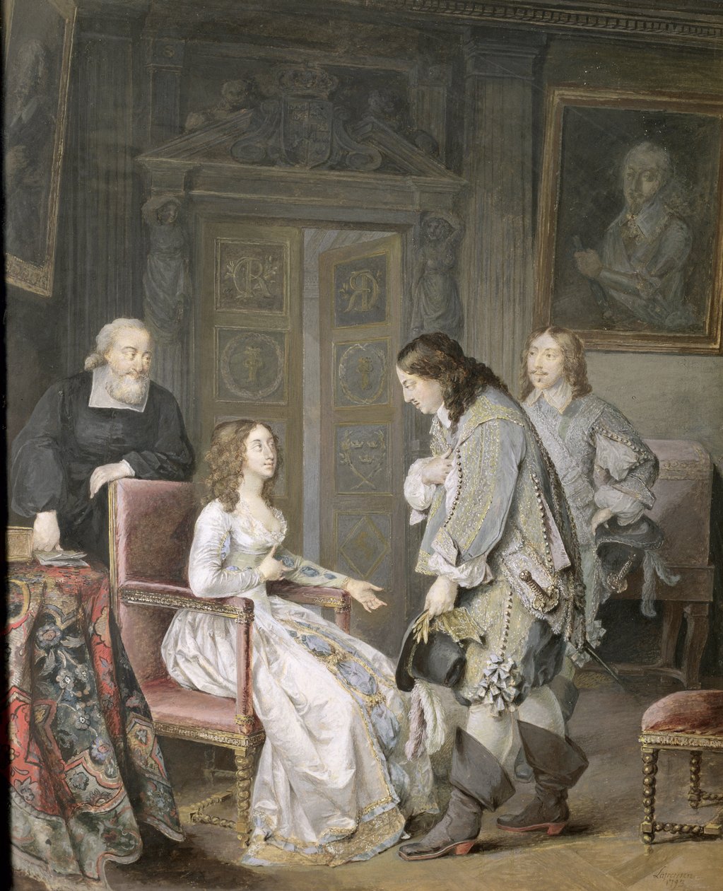 Koningin Kristina van Zweden en Karl X Gustav van Zweden door Niclas II Lafrensen