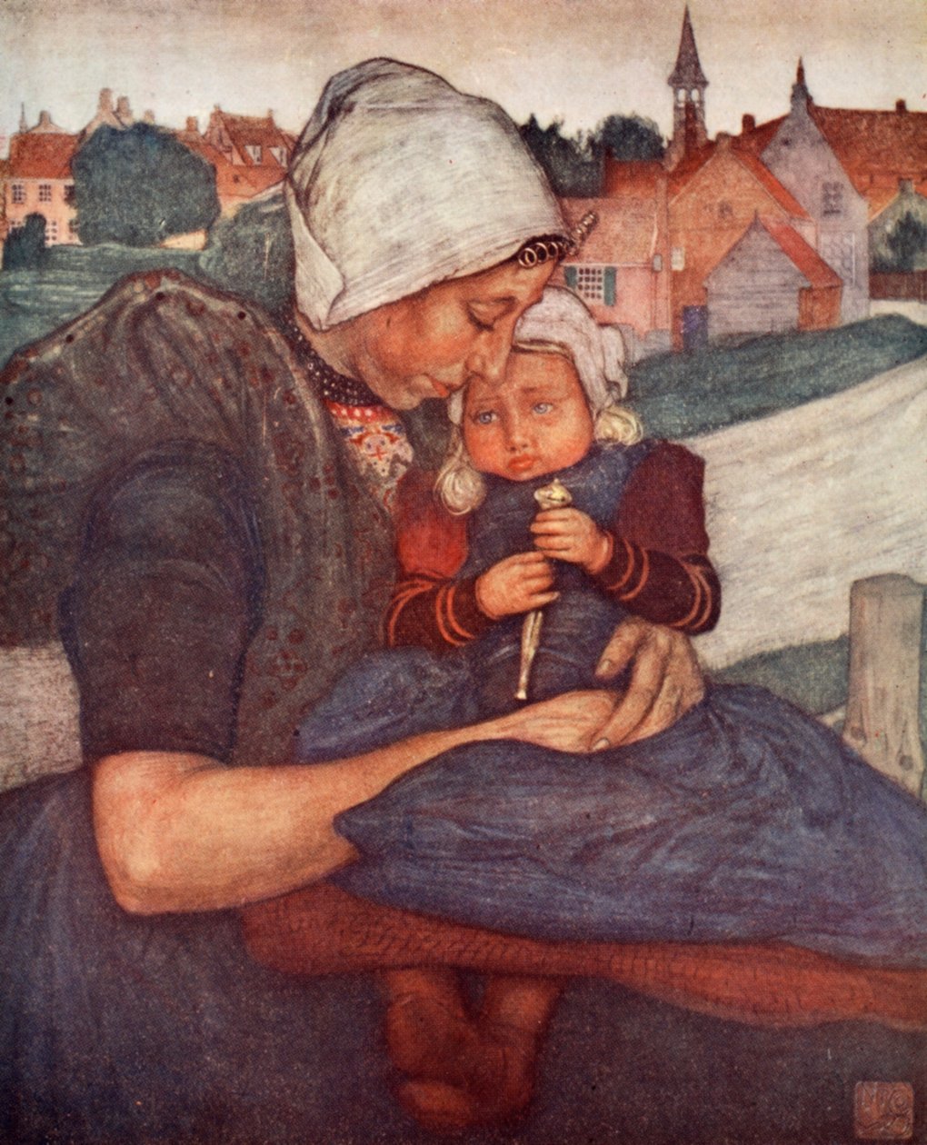 Een Moeder en Kind van Axel, 1904 door Nico Jungman