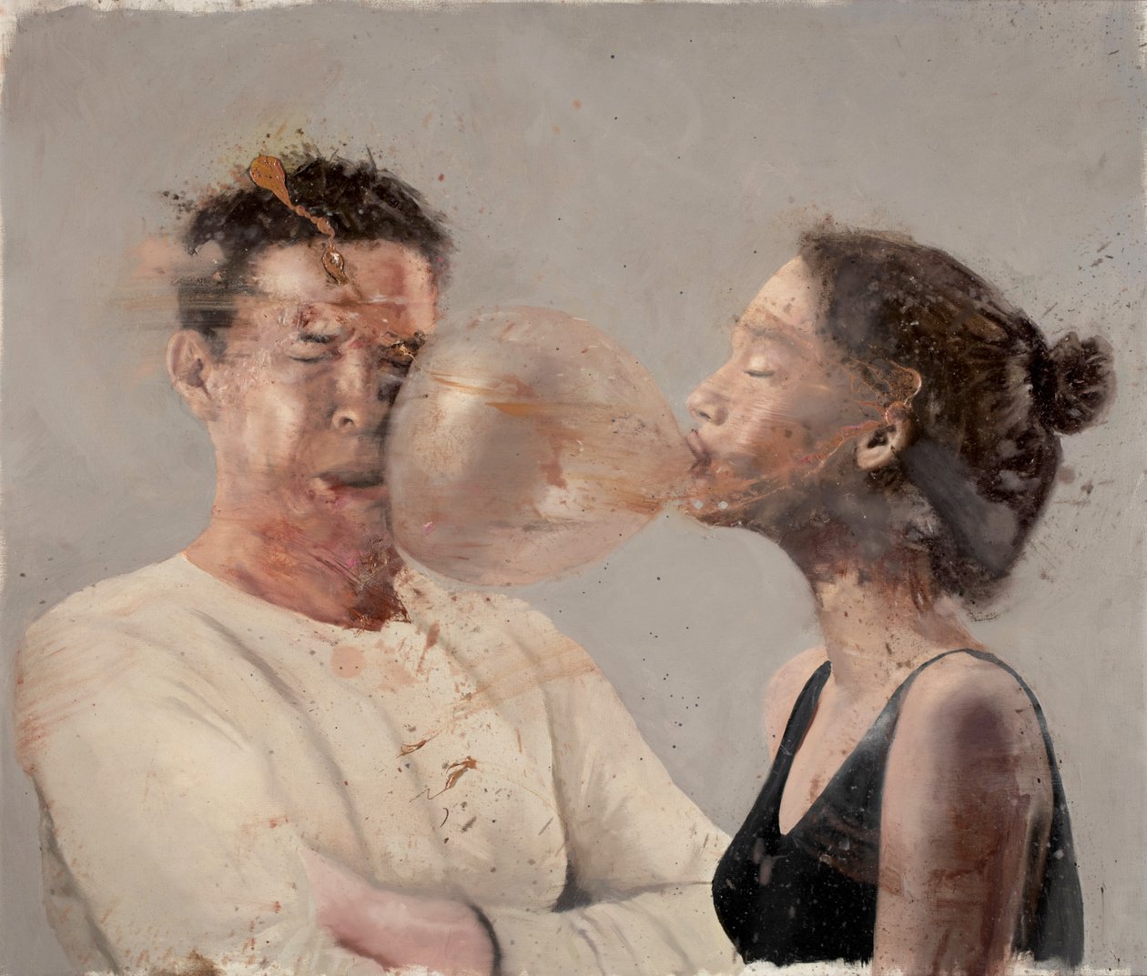 Bubble I (Meisje met een bokser), 2020 door Nicola Pucci