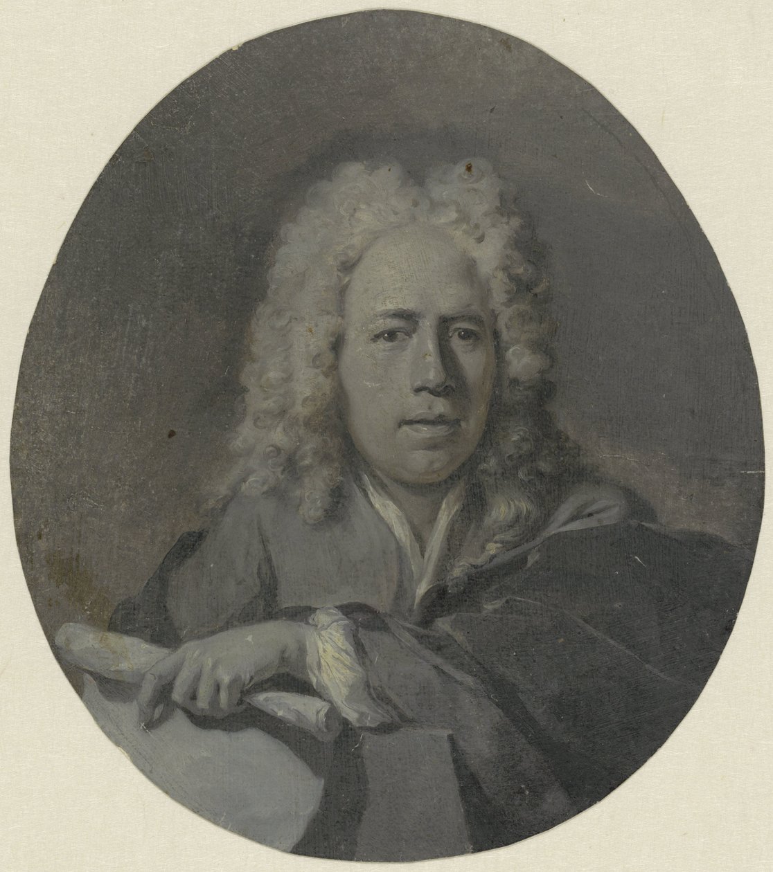 Portret van de schilder Carel Borchaert Voet door Nicolaas Verkolje