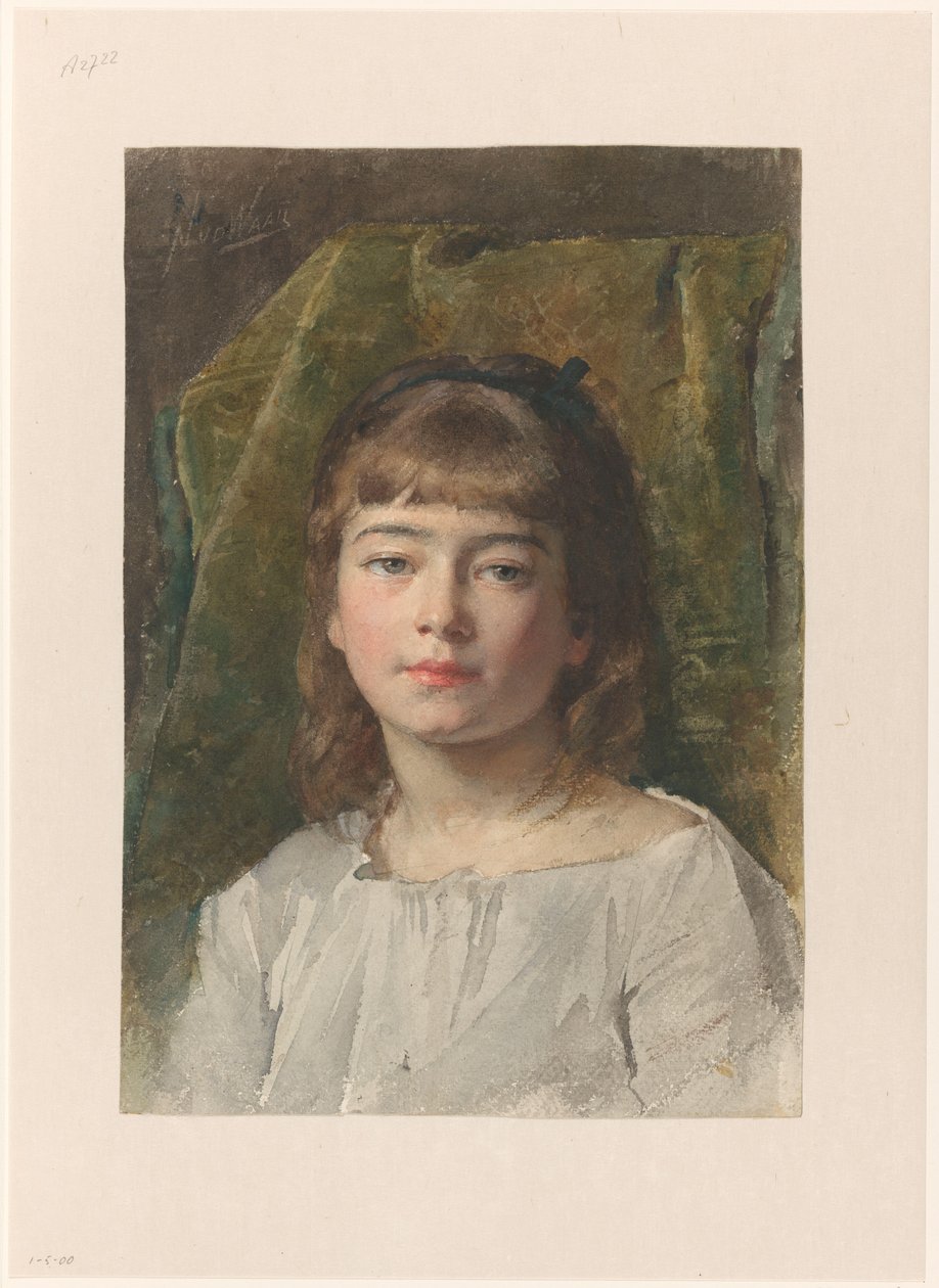 Portret van een onbekend meisje door Nicolaas van der Waay