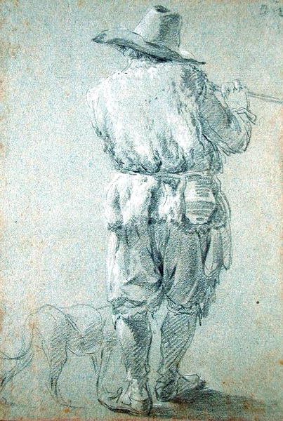 Fluitspelende herder, 1644 door Nicolaes Pietersz. Berchem