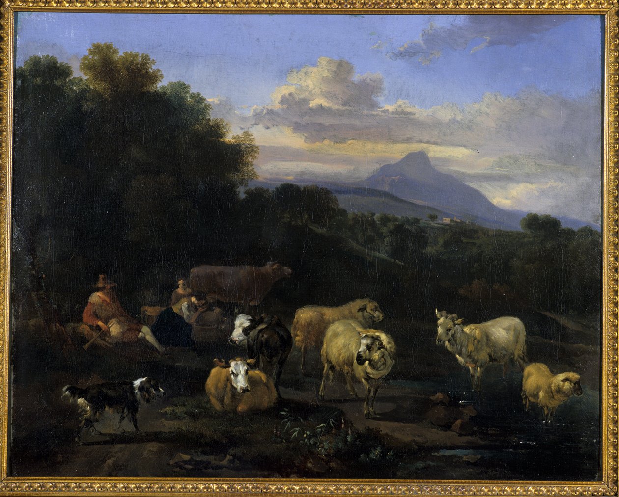 Zomeravond in Italië, 1660 door Nicolaes Pietersz. Berchem
