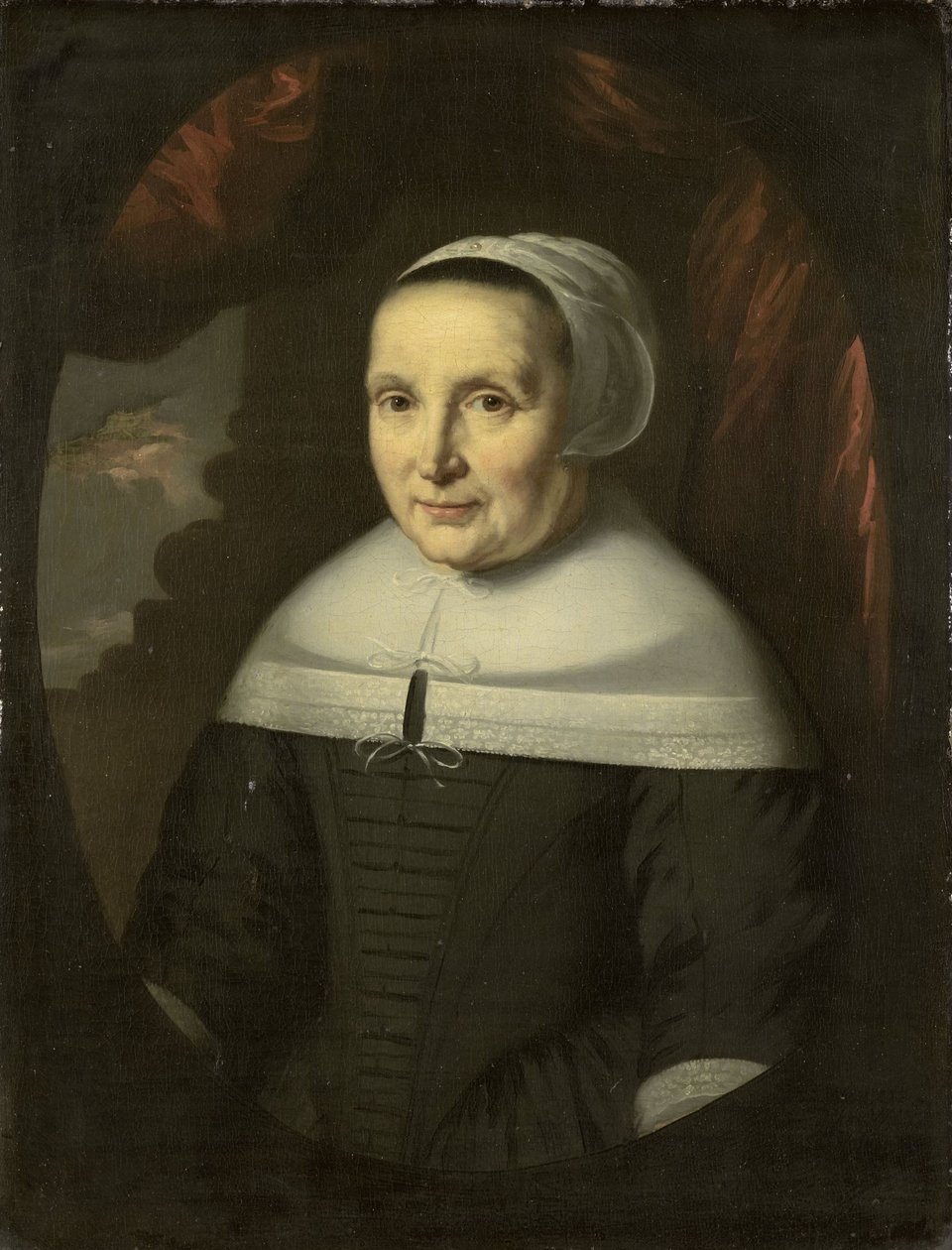 Portrait of Aeltje Denijs door Nicolaes (follower of) Maes