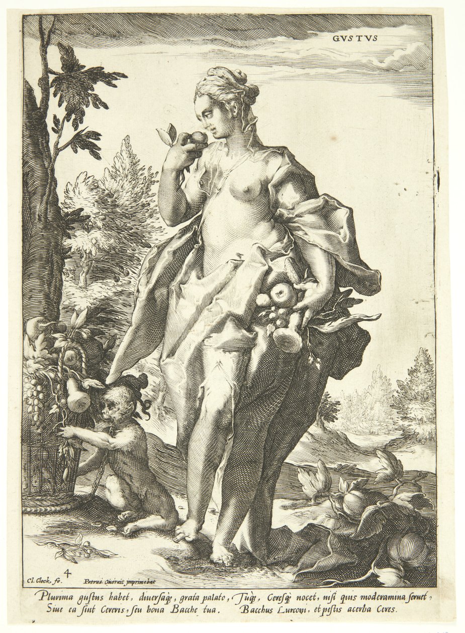 De smaakzin door Nicolaes Jansz. Clock