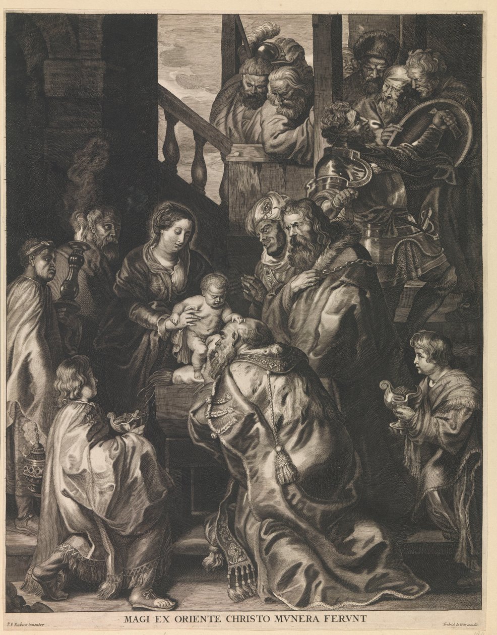 Aanbidding der koningen door Nicolaes Lauwers